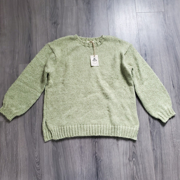 Easel Los Angeles Sweater Size L Green Wool Blend Thick Cozy Knit Boho Casual - Picture 1 of 7